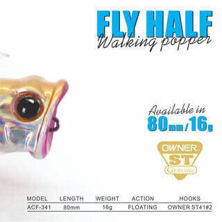 Fish Inc Fly Half 80mm popper